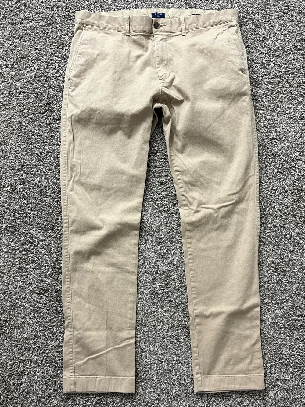 J. Crew Men Flex Slim Fit Tan Khaki Chinos Size 34X32